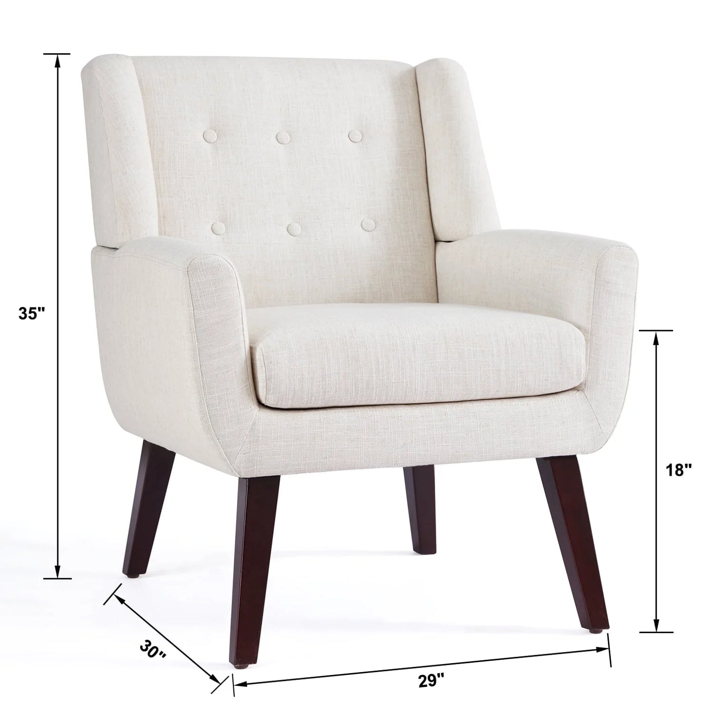 HUIMO Accent Chair, Button - Tufted Upholstered Living Room Chairs - Product image 17