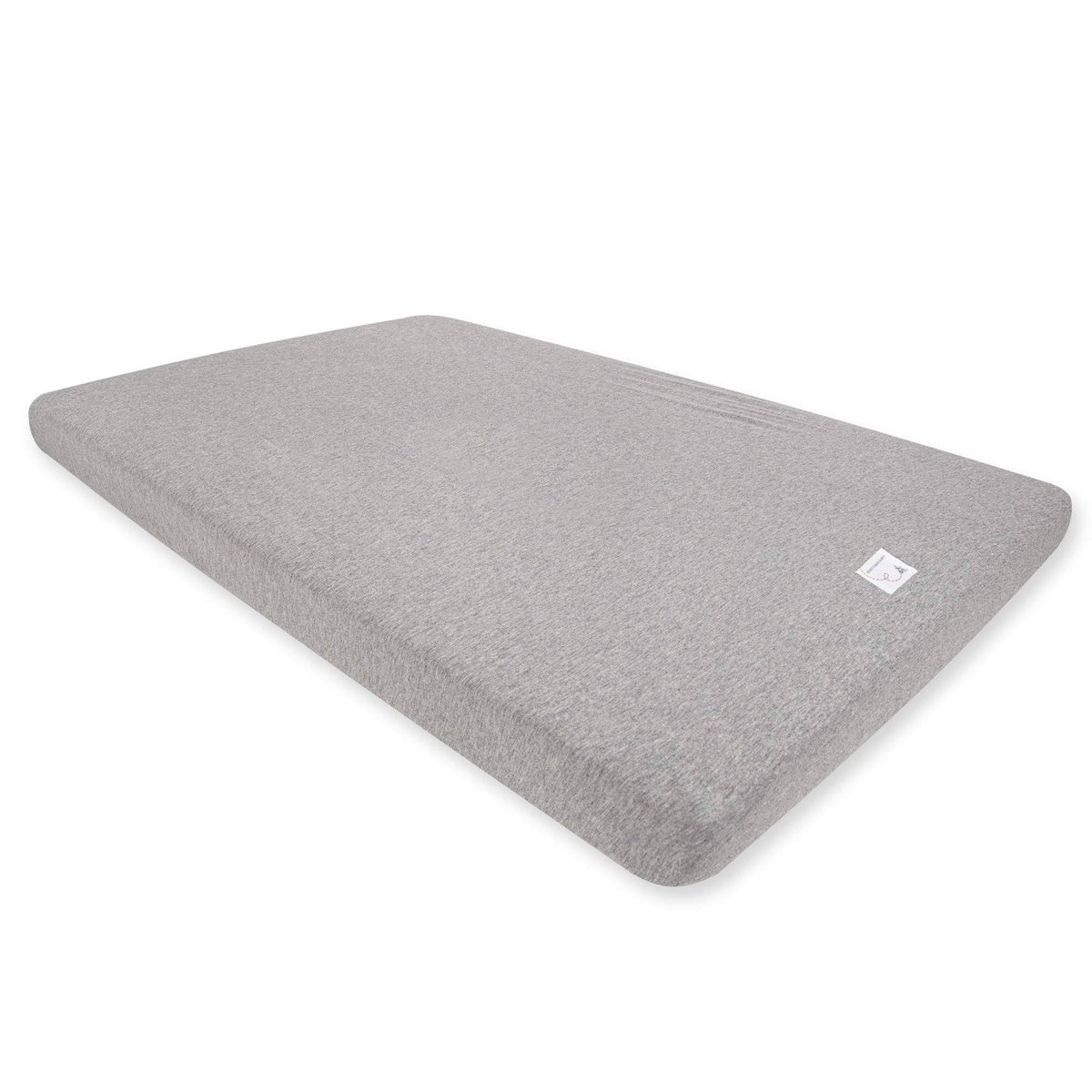 Burt's Bees Baby Organic Cotton Mini Fitted Crib Sheet in Heather Grey - Product image 1