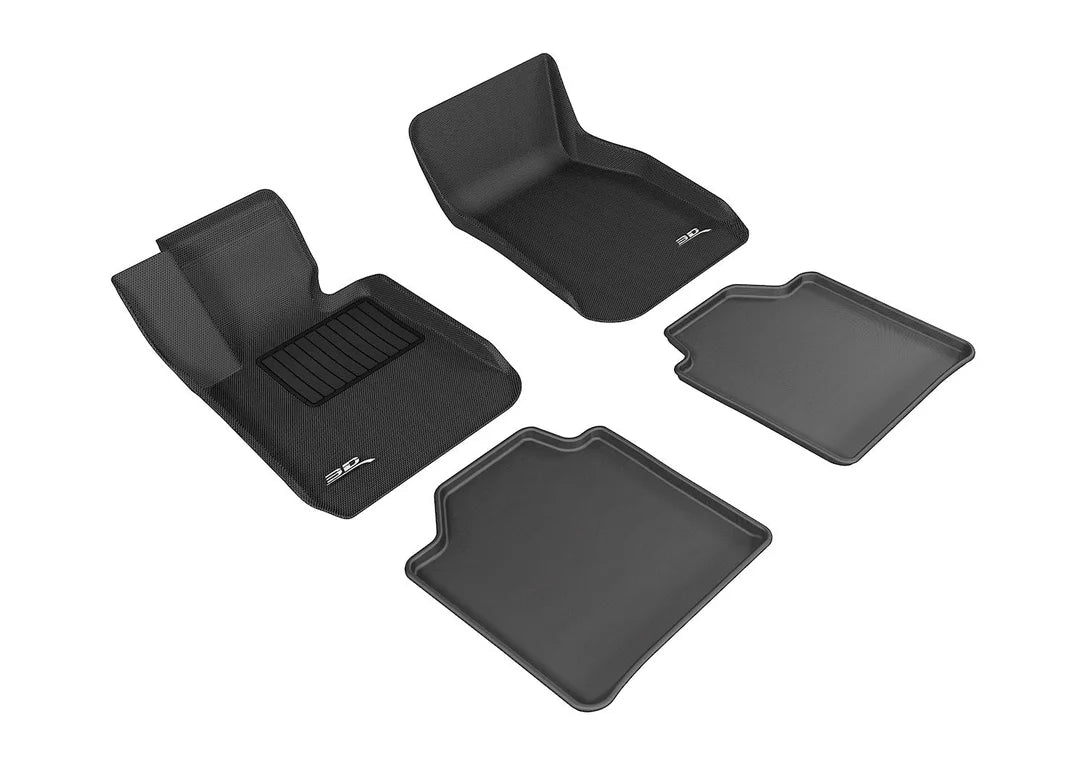 3D MAXpider L1BM04801509 - 2013-2019 BMW 3 Series Gran Turismo F34 Kagu 1st & 2nd Row Floormats - Black