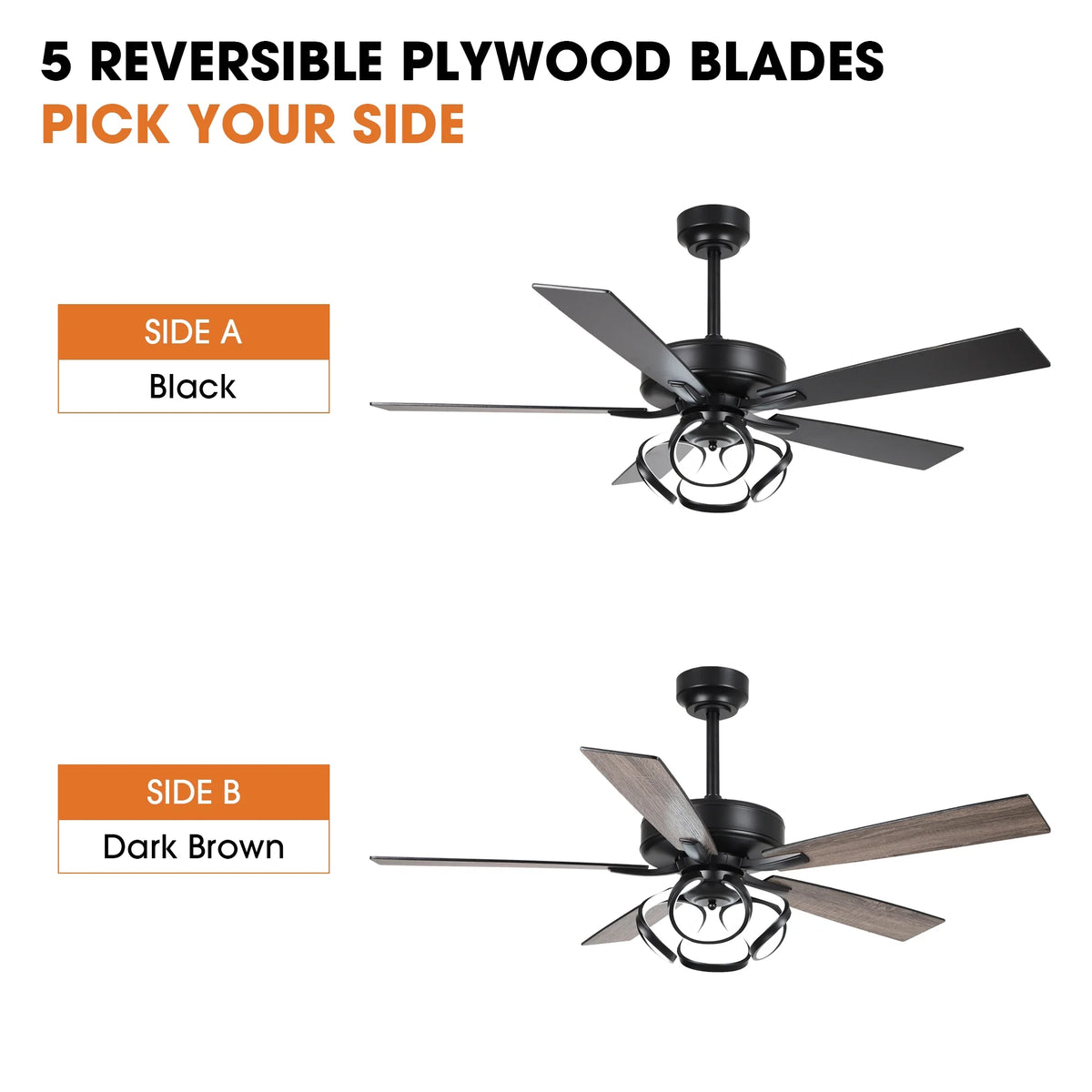 Parrot Uncle 52 - Inch Contemporary Chrome Ceiling Fan with Integrated LED Lights and Remote Control - Product image 20