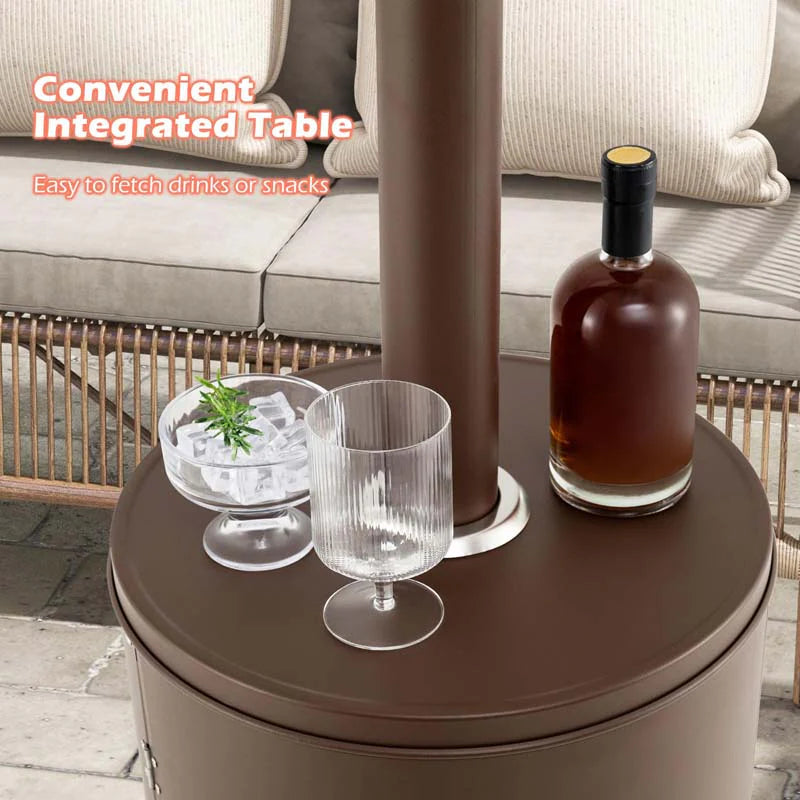 50, 000 BTU Propane Outdoor Heater, Round Patio Heater with Stainless Steel Burner, Tip-Over - Product image 16