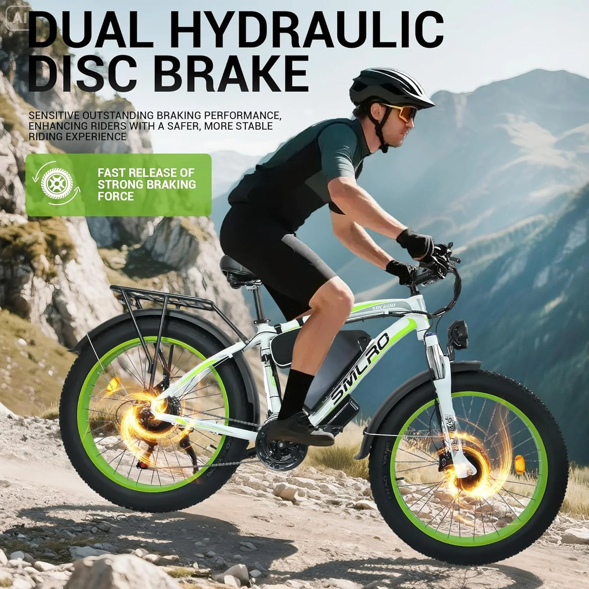 3000W Peak Dual Motor Ebike, 52V 30AH Battery Electric Bike for Adults, 7 - Product image 12