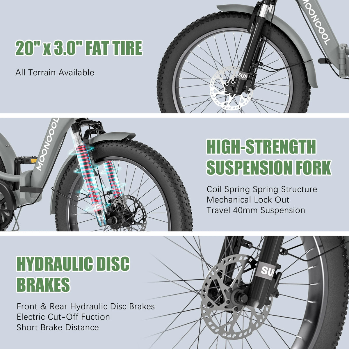 ABORON 3.0 Fat Tire Electric Trike for Senior Foldable E - Bike, 500W Motorized Tricycle Adult 20" Folding - Product image 63