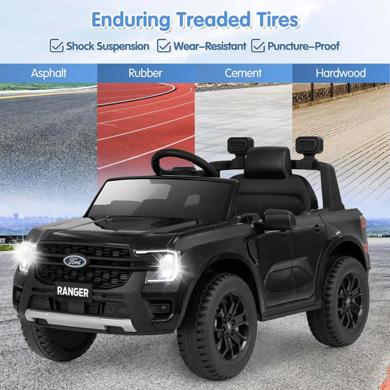 12V Licensed Ford Ranger Kids Ride on Car, Battery Powered Electric Vehicle Toy Car w/ Remote Control - Product image 9