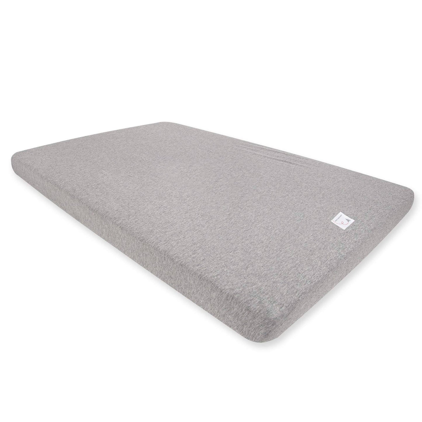 Burt's Bees Baby Organic Cotton Mini Fitted Crib Sheet in Heather Grey - Product image 1