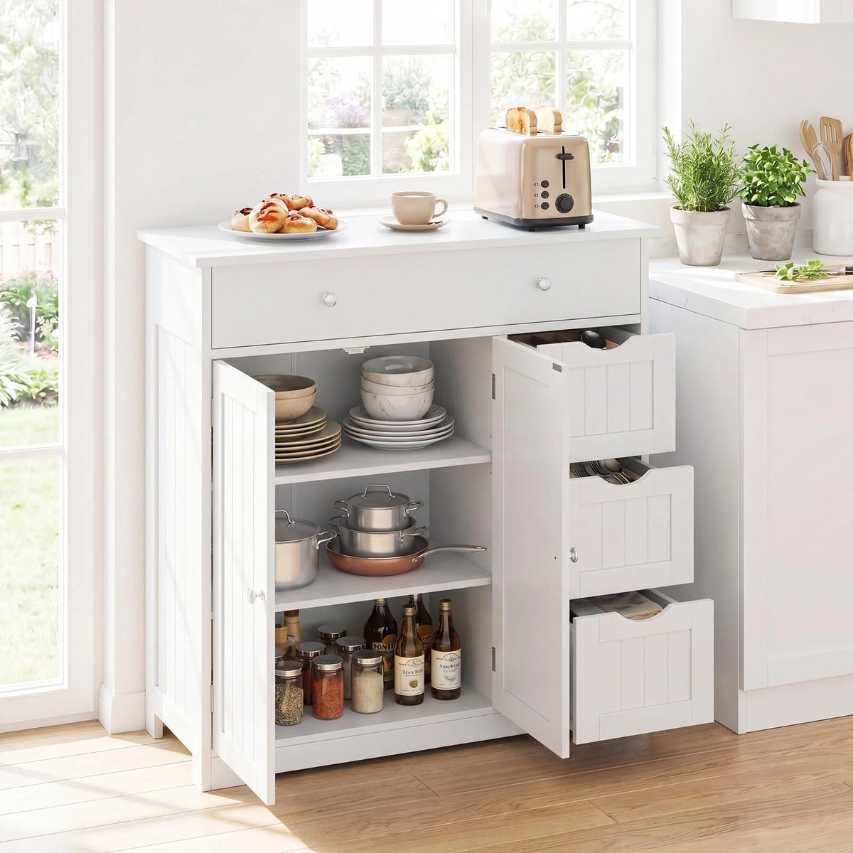 Tangkula Bathroom Floor Cabinet with 4 Drawers for Living Room - Product image 5