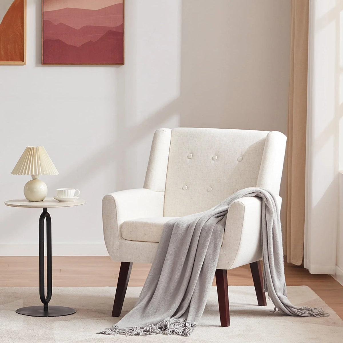 HUIMO Accent Chair, Button - Tufted Upholstered Living Room Chairs - Product image 15