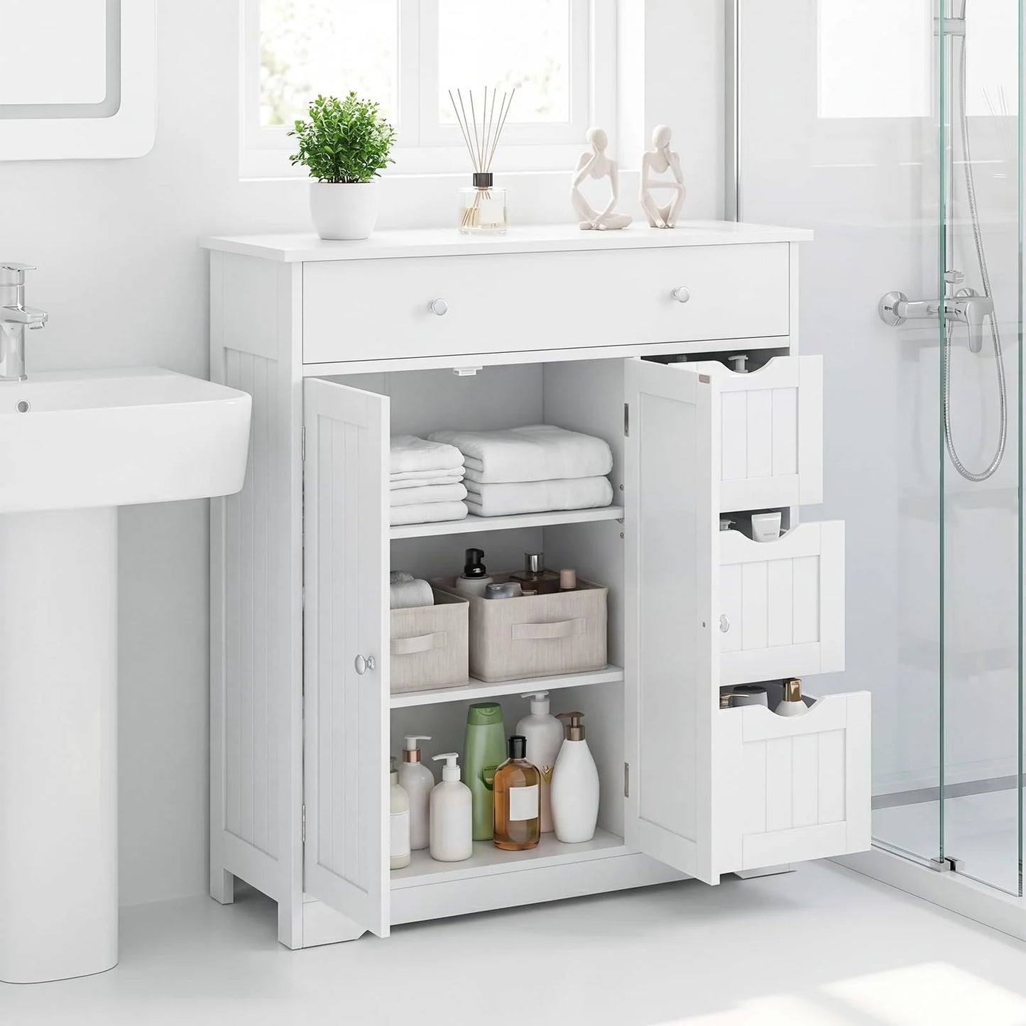 Tangkula Bathroom Floor Cabinet with 4 Drawers for Living Room - Product image 4