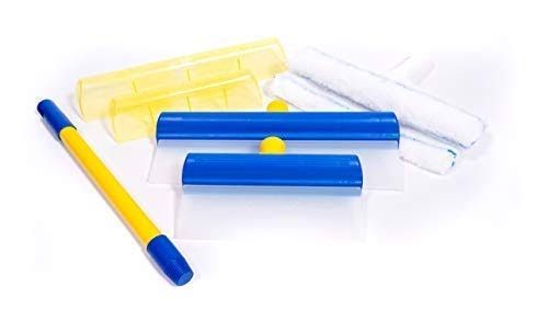 Aquablade Professional Silicone Squeegee Window Cleaning Kit - Includes 2 Microfiber Washers & Extension - Product image 1
