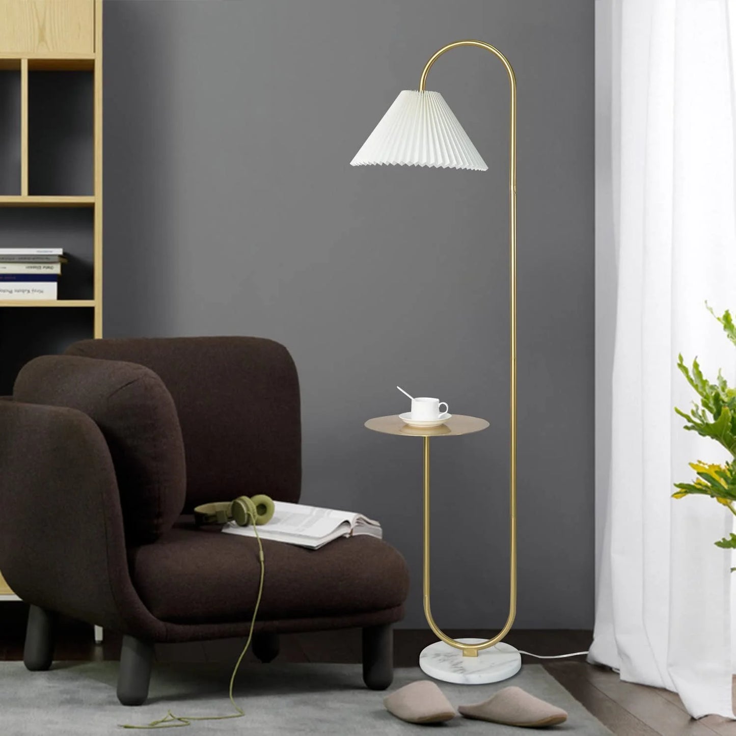 Modern Elegant with Tray Floor Lamp for Office Cafe Den Living Room Bedroom - Product image 11