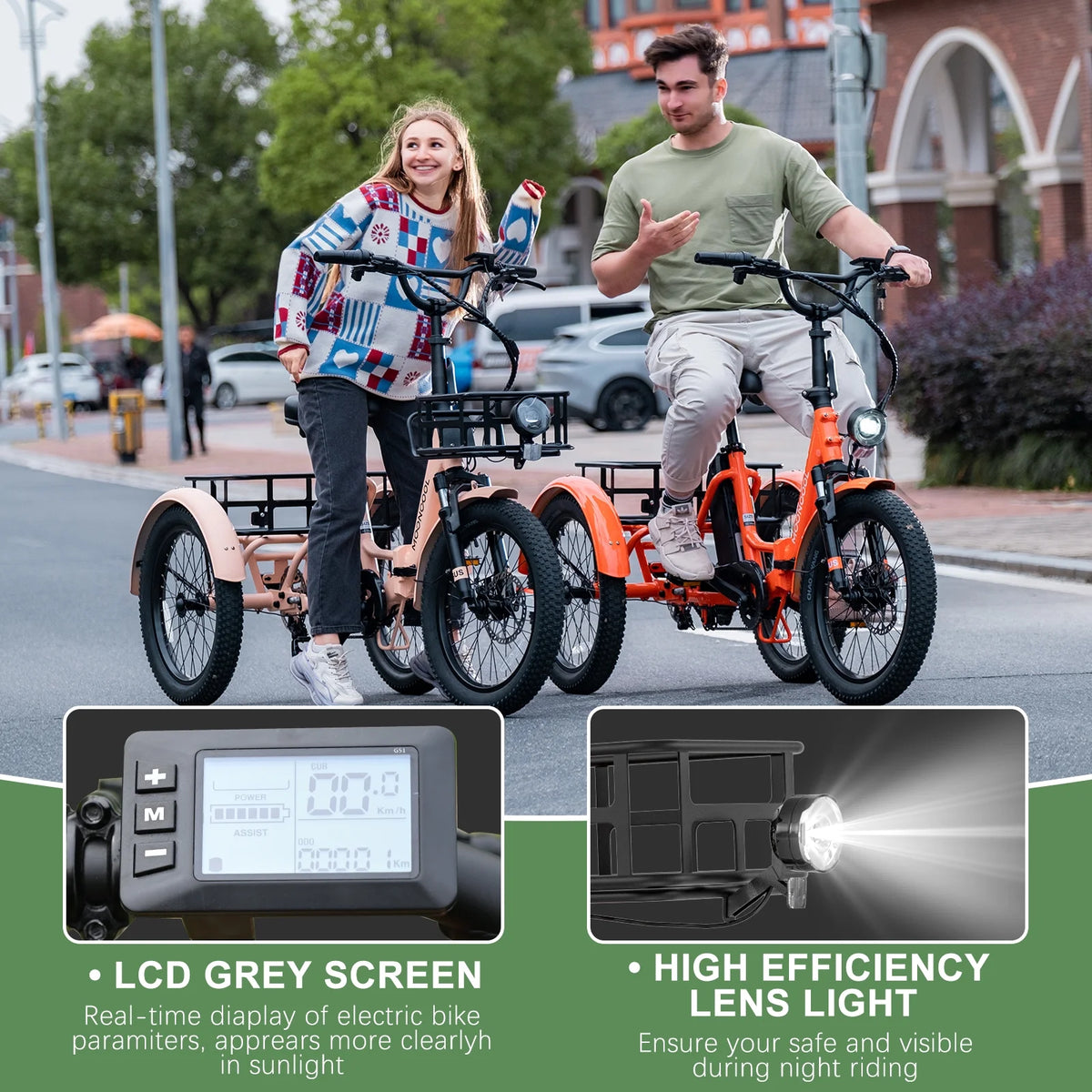 ABORON 3.0 Fat Tire Electric Trike for Senior Foldable E - Bike, 500W Motorized Tricycle Adult 20" Folding - Product image 71