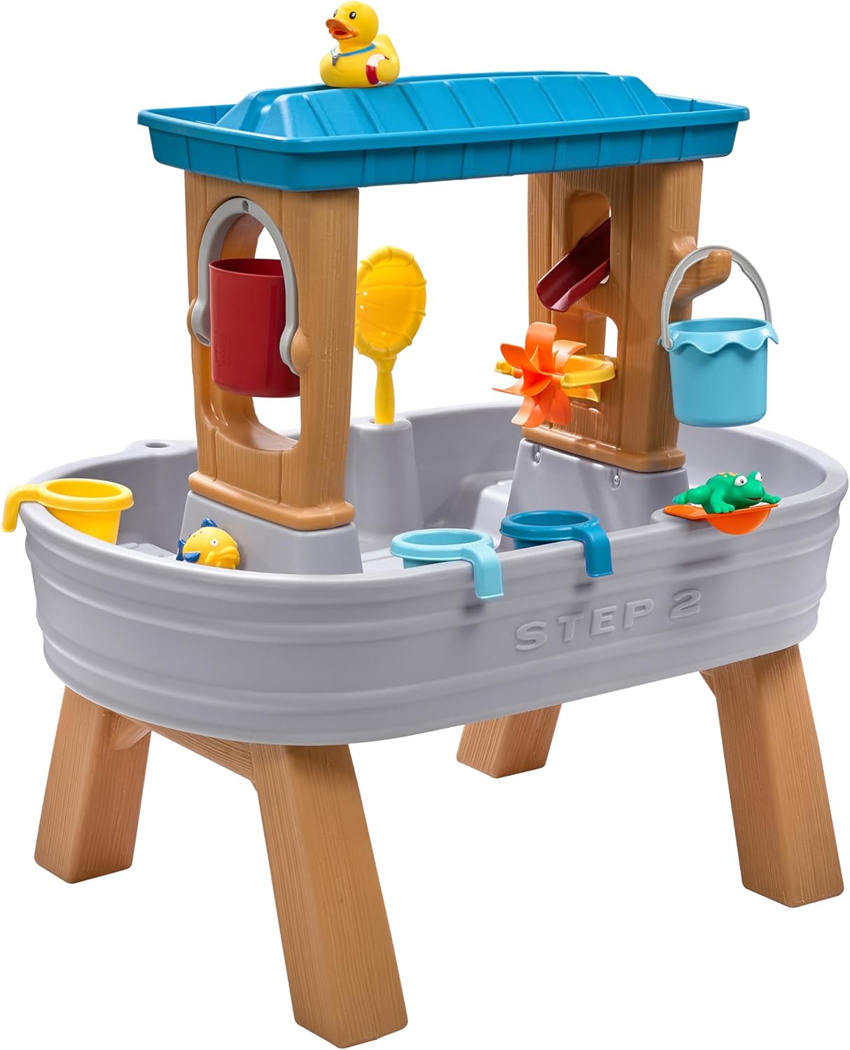 Rain Shower Splash Water Table with 13 Accessories - Blue & Green | Water games table | Activity Table for the Garden, Water Activity Table | Outdoor water table