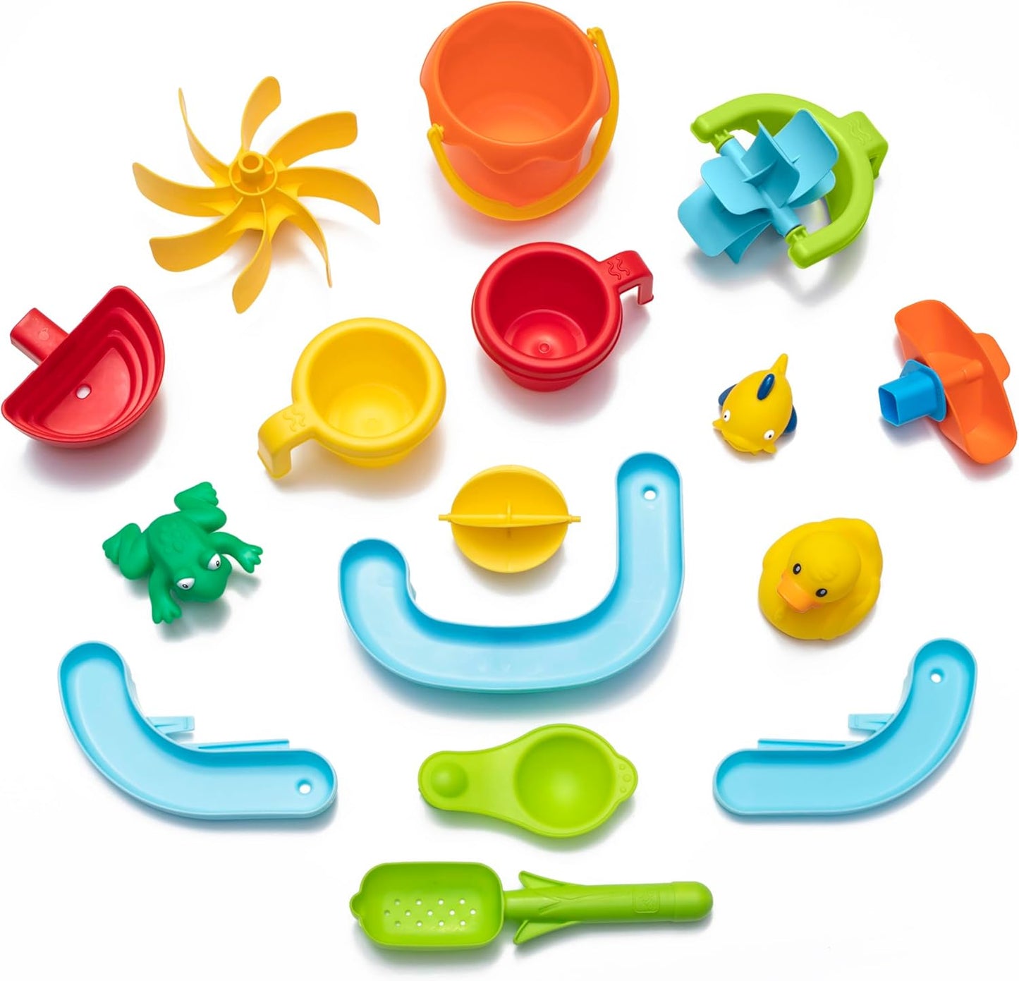Rain Shower Splash Water Table with 13 Accessories - Blue & Green | Water games table | Activity Table for the Garden, Water Activity Table | Outdoor water table