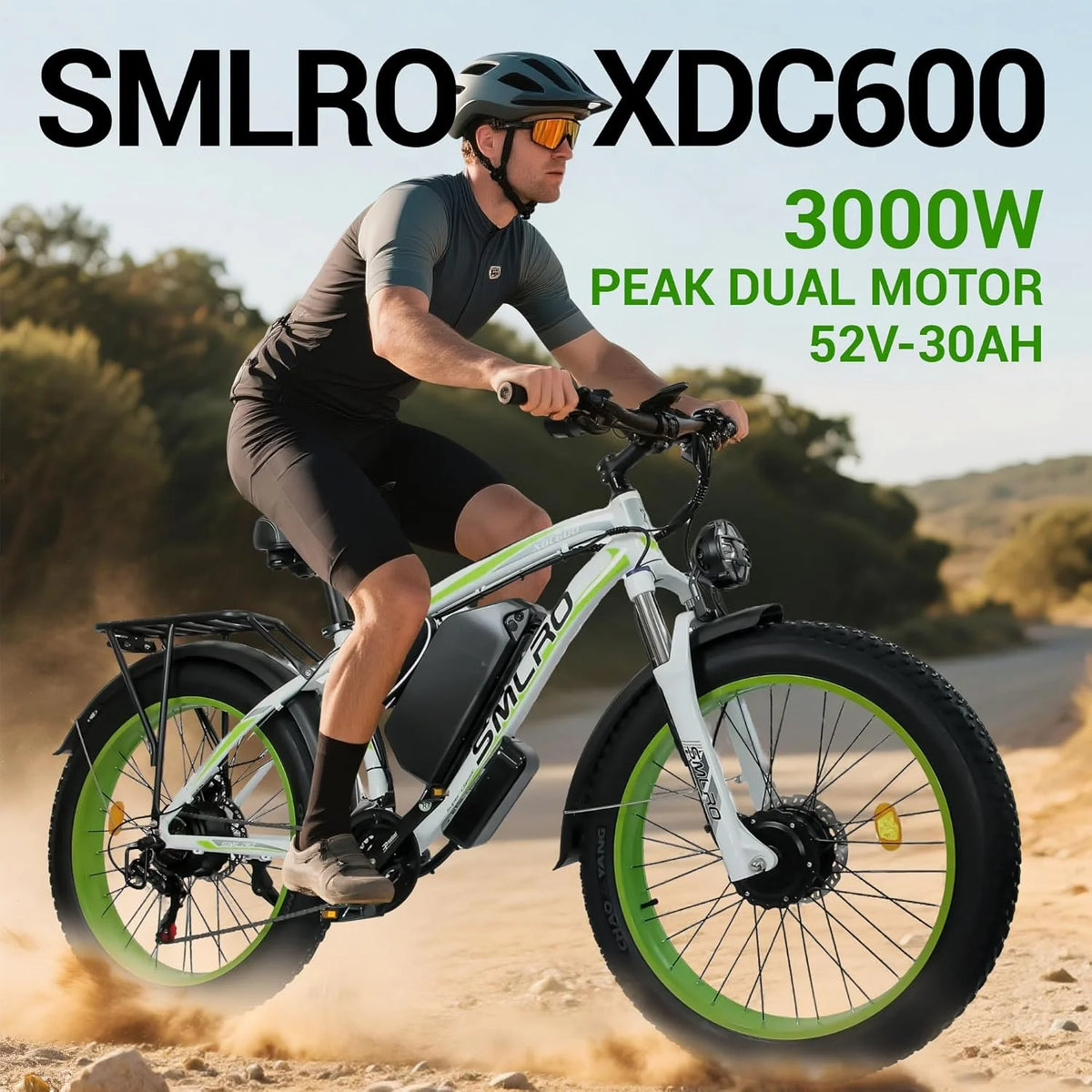 3000W Peak Dual Motor Ebike, 52V 30AH Battery Electric Bike for Adults, 7 - Product image 11