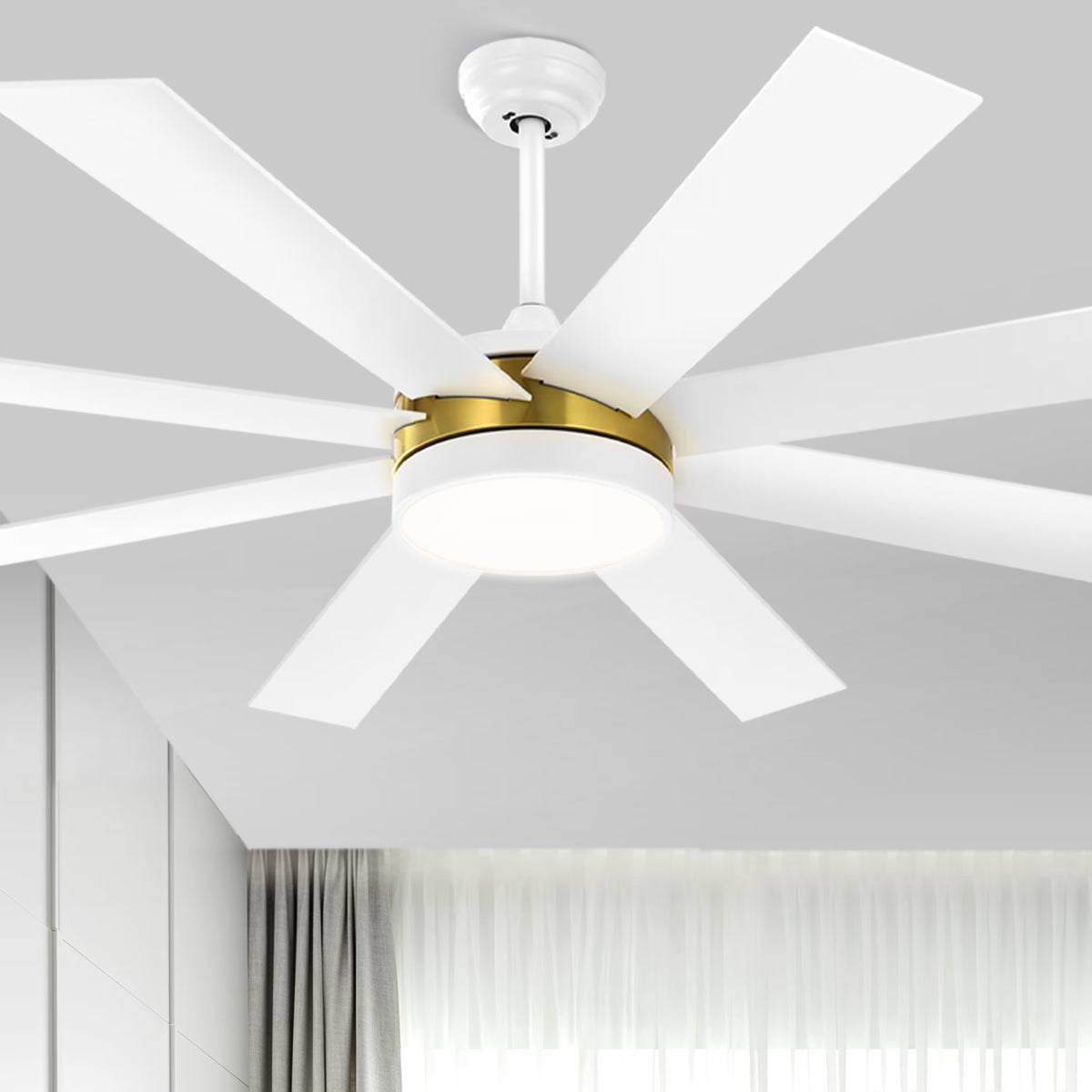 Dextrus 60 in Modern LED Outdoor/ Indoor Ceiling Fan with Remote Control - Product image 3
