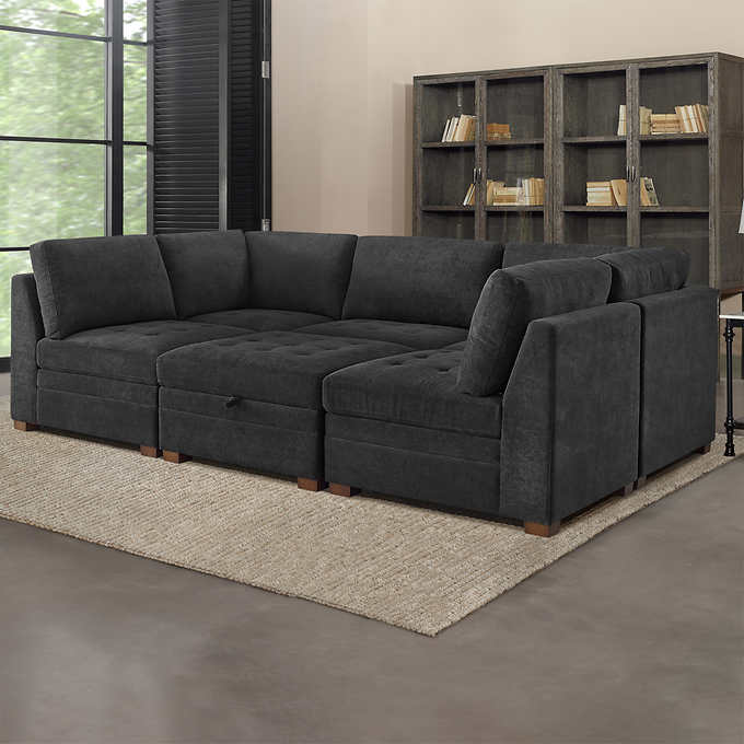 Thomasville Tisdale Fabric Sectional with Storage Ottoman - Product image 9