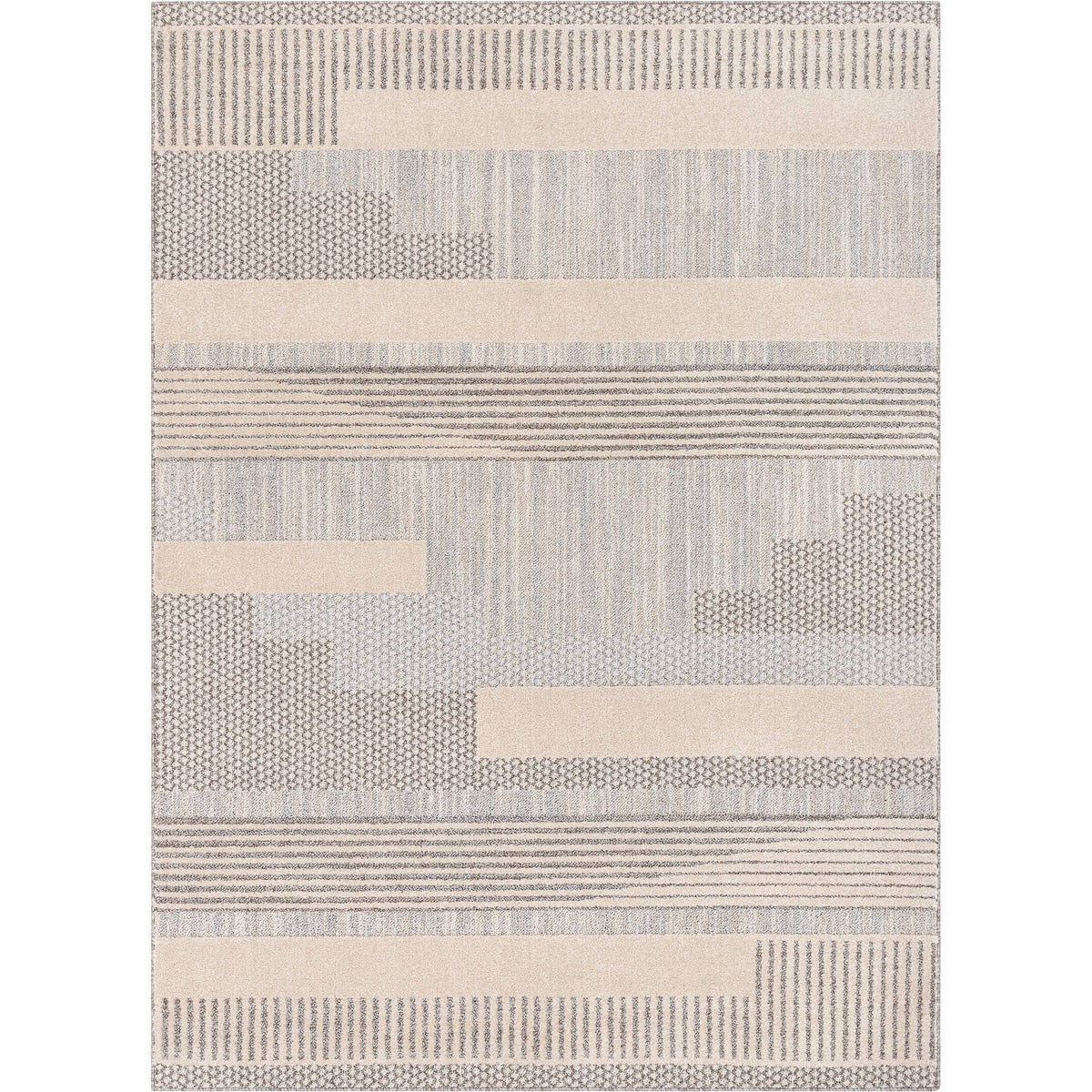 Well Woven Harlow Briar Contemporary Geometric Abstract Beige 5'3" x 7'3" Area Rug - Product image 1
