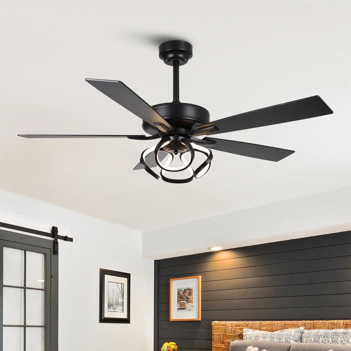 Parrot Uncle 52 - Inch Contemporary Chrome Ceiling Fan with Integrated LED Lights and Remote Control - Product image 17