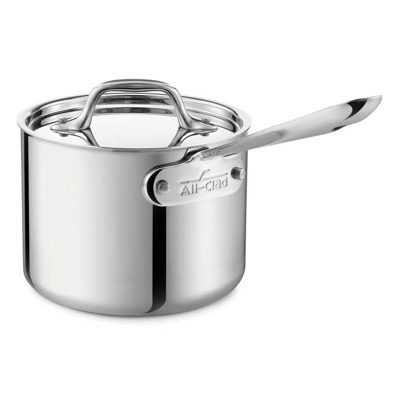 All-Clad 4202 Stainless Steel Sauce Pan with Lid Cookware, 2-Quart, Silver - Product image 1